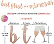 Rose Gold Glittery  paper tassel