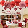 red paper fan new year decoration