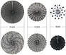 Black and white paper fan decoration