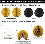Black and Golden theme decoration paper kits