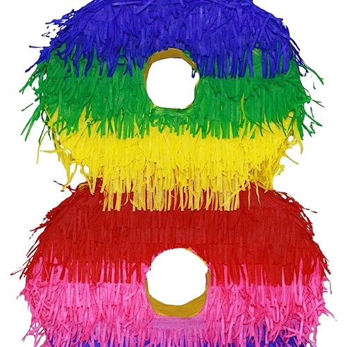 birthday colorful number pinata decoration