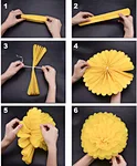 paper decorations pompom flowers