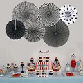 Black and white paper fan decoration