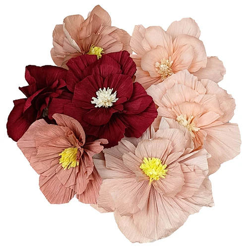 HKH Party Wedding Baby Showers Birthday Photo Backdrop Bridal Shower Centerpiece Crepe Paper Flowers