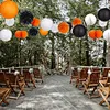 Paper Lanterns and Pom Pom Balls Hanging Decoration