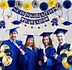 blue Yellow graduation  elebration party decoration
