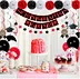 red black white theme graduation party decoration