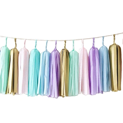 Mix color paper tassel
