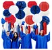 Navy Blue Red White theme paper party decoration sets