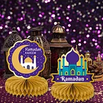 Ramadan Mubarak table topper decoration Honeycomb