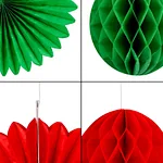 decoration christmas honeycomb paper fan paper bal