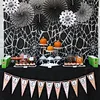 Black and white paper fan decoration