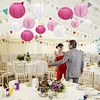 pink color Valentine party decoration paper lantern