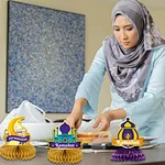 Ramadan Mubarak table topper decoration Honeycomb