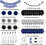 Blue and Silver graduation  celebration party decoration