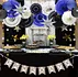 tissue black blue paper garland party decorations
