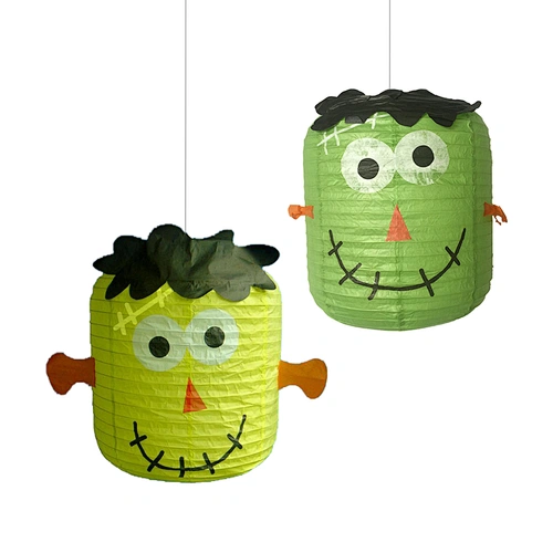 HKH collapsible folder cylinder monster printing new design hanging printing halloween party paper lantern