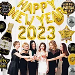 golden foil balloon for new year decoration