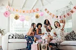 pink color theme baby shower party decoration