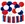 Navy Blue Red White theme paper party decoration sets