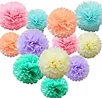 solid color paper pompom