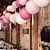 pink color Valentine party decoration paper lantern