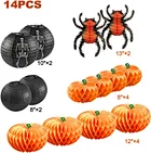 halloween decoration 3D paper pumpkin honeycomb paper lantern