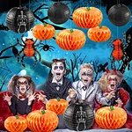 halloween decoration 3D paper pumpkin honeycomb paper lantern