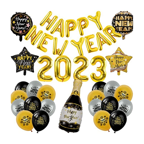 golden foil balloon for new year decoration
