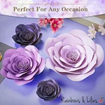 wedding purple theme paper flower decoration