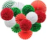 red green and white color paper christmas decoration