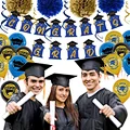 golden and blue Graduation Party Decorations
