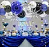 tissue black blue paper garland party decorations