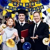 golden and navy latex balloon for graduation party decoration