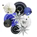 tissue black blue paper garland party decorations