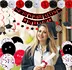 red black white theme graduation party decoration