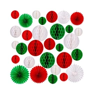 decoration christmas honeycomb paper fan paper bal