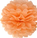 solid color paper pompom