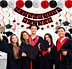 red black white theme graduation party decoration