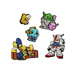 FREE SAMPLE CUSTOM LOGO METAL CUTE CARTOON ANIME BADGES GOLD HARD ENAMEL LAPEL PIN