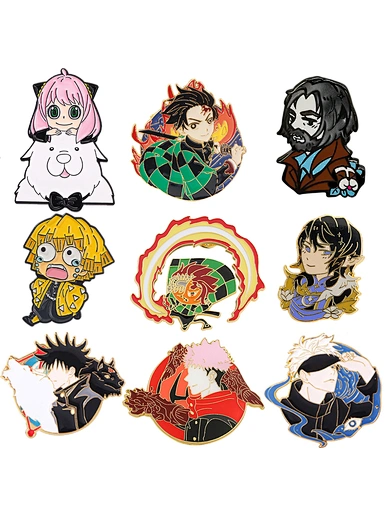 cartoon enamel pins