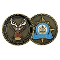 CUSTOM ZINC ALLOY ANTIQUE BRONZE PLATING ENAMEL COLOR HUNTING CHALLENGE COINS