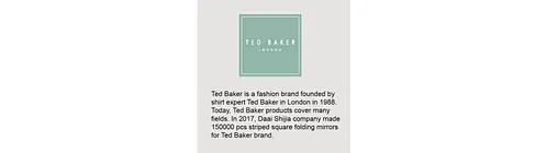 Cooperative Brand: Boots - Ted Baker
