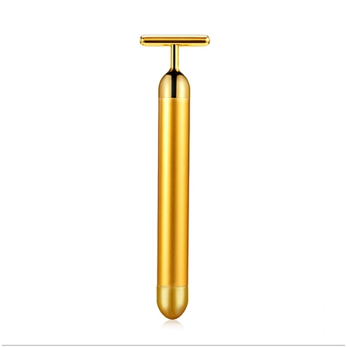 New Products T-shape Beauty Bar Skin Care 24k Gold Bars Energy Vibrating face massager