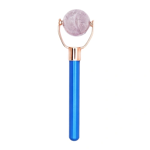 Wholesale  Custom logo Mini Eye Care Rose Quartz Nephrite Anti Aging Facial Natural Roll Ball Jade Roller