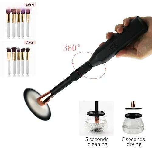 Cheapest Electric makeup brush cleaner and dryer automatic brush spinner for all sizes makeup brush sets