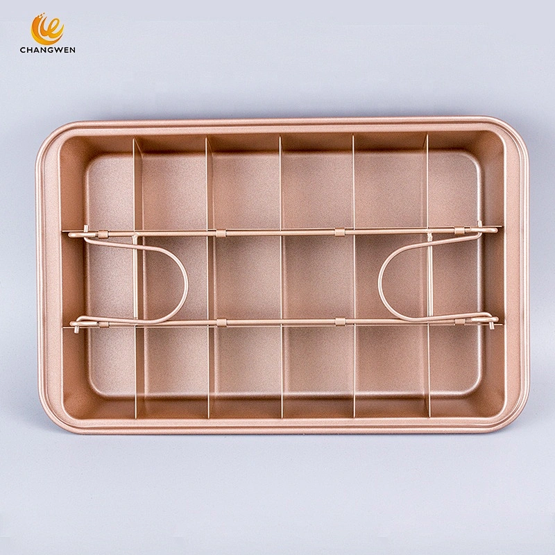 Professional Non stick carbon steel Bakeware 18 Cavity Easy Cleaning Square Lattice Cake Mold Brownie Baking Pan
