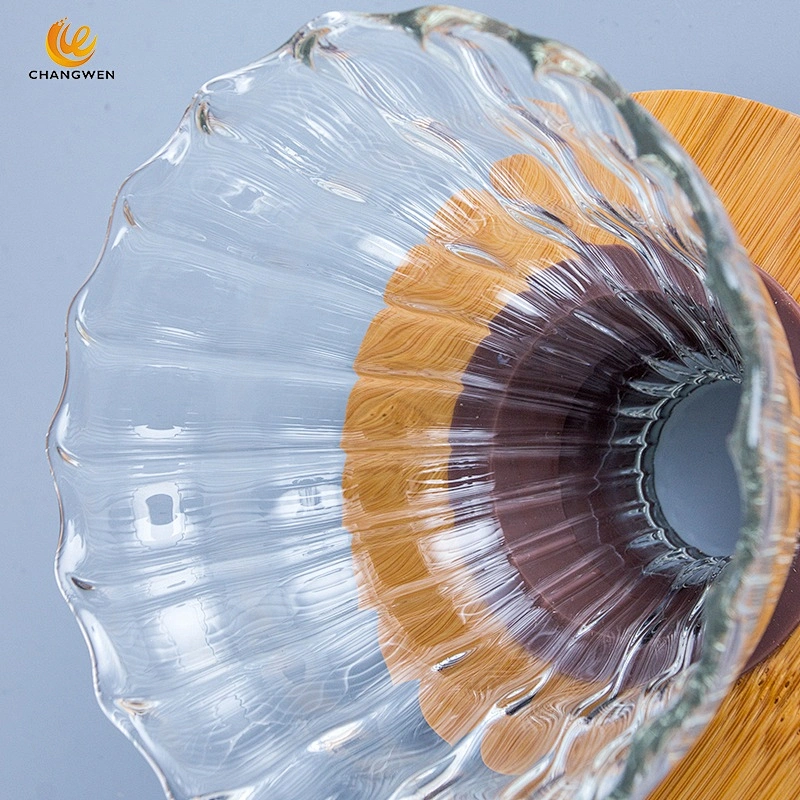 Wholesale Reusable Heat Resistant Drip Filter V60 Glass Coffee Filters