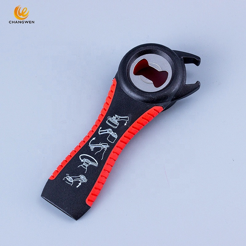 Home kitchen gadgets 5 in 1 stainless steel opener Multi jar opener bottle opener