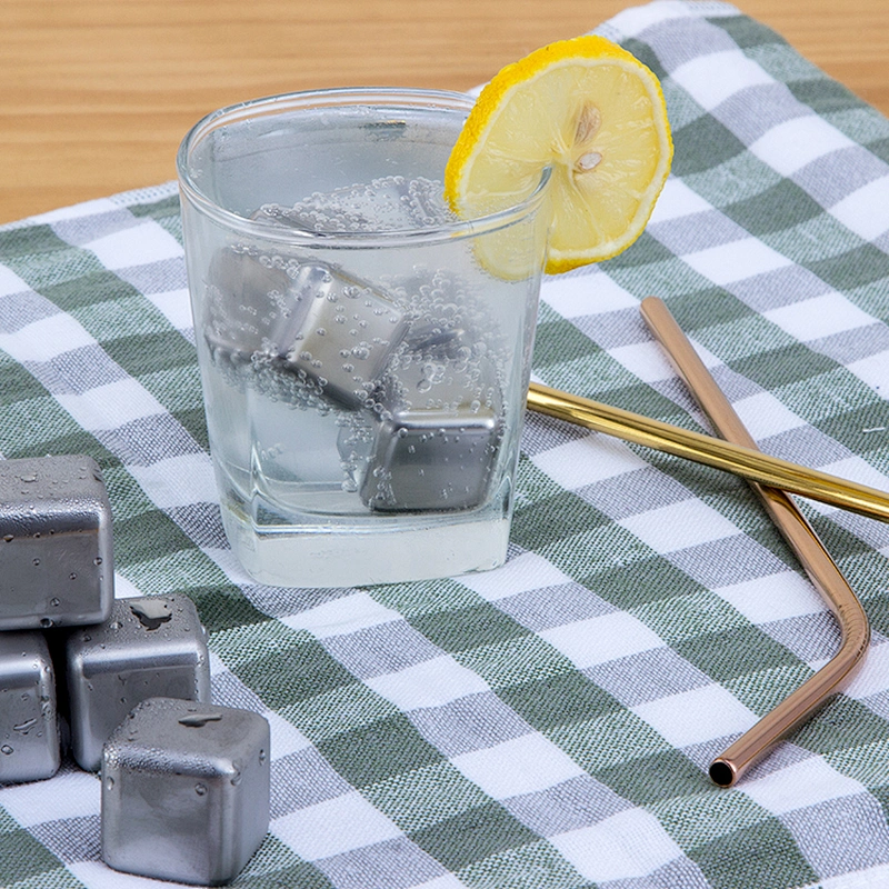 Food Grade Stainless Steel 304 Reusable Drink Coolers Metal Ice Cubesreusable ice cubes